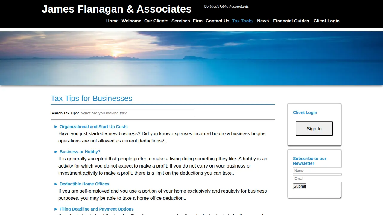 James Flanagan & Associates page