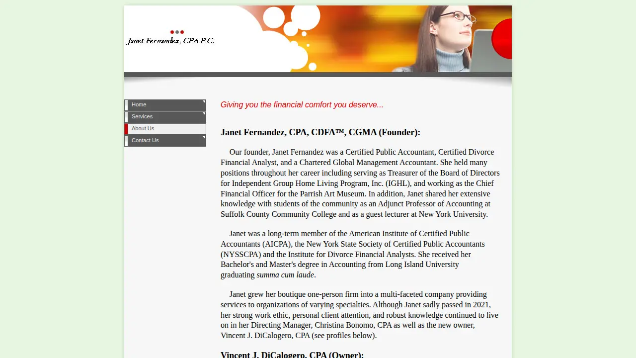Janet Fernandez, CPA P.C. page