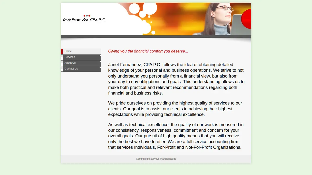 Janet Fernandez, CPA P.C. page