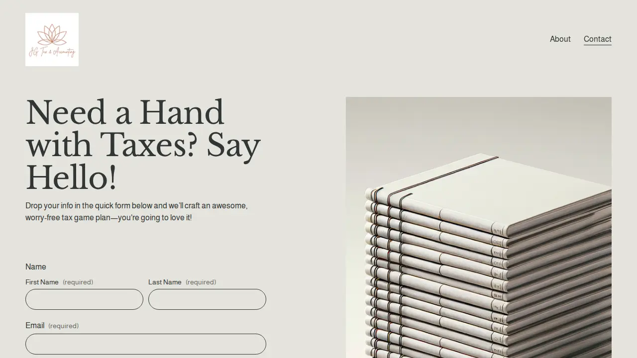 JG Tax & Accounting page
