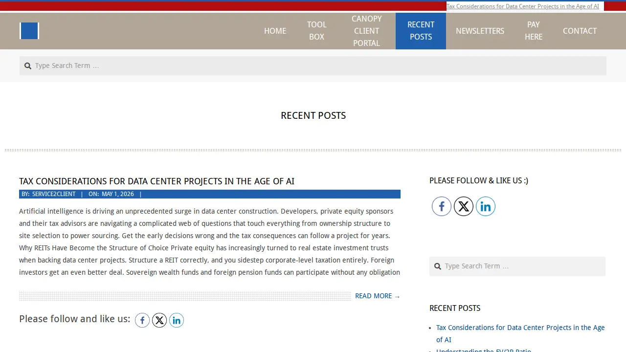 J. A. Garrison & Co. Certified Public Accountants page