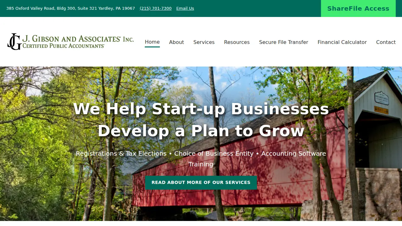 J Gibson and Associates Inc. website