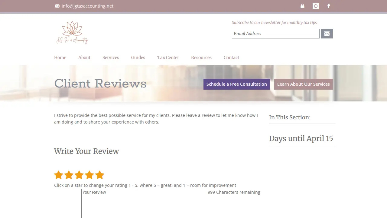 JG Tax & Accounting page