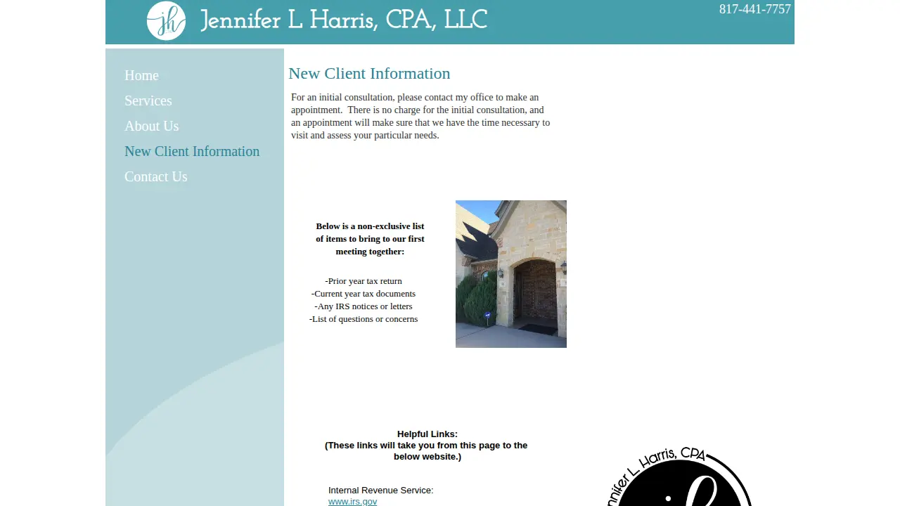 Jennifer L Harris, CPA, LLC page