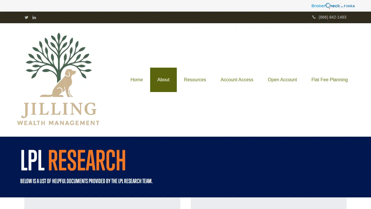 Jilling Wealth Management page