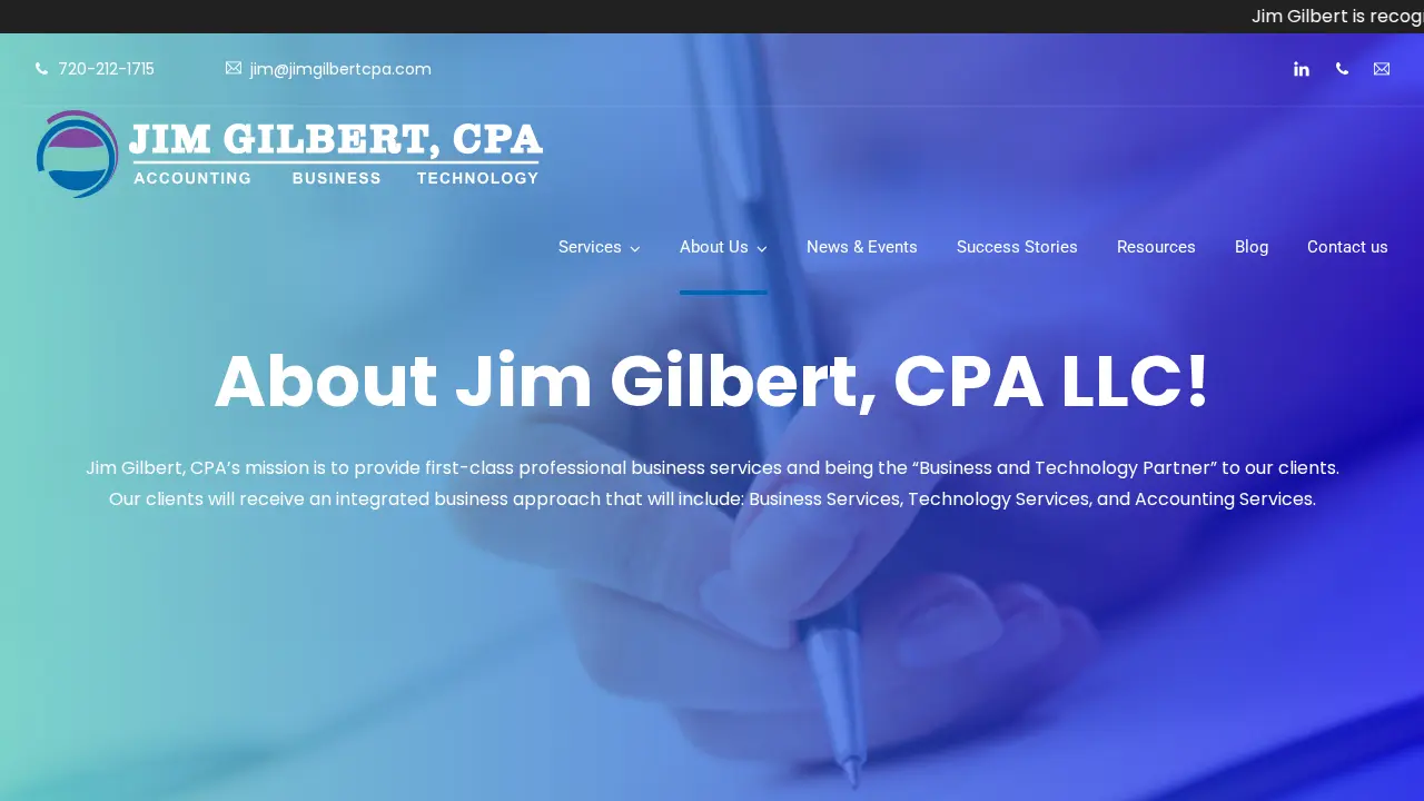 Jim Gilbert, CPA LLC page