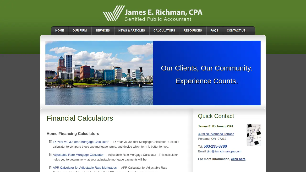 Richman & Associates, LLC, Jim Richman CPA page