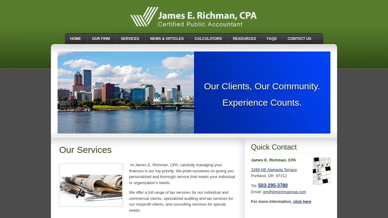 Richman & Associates, LLC, Jim Richman CPA page