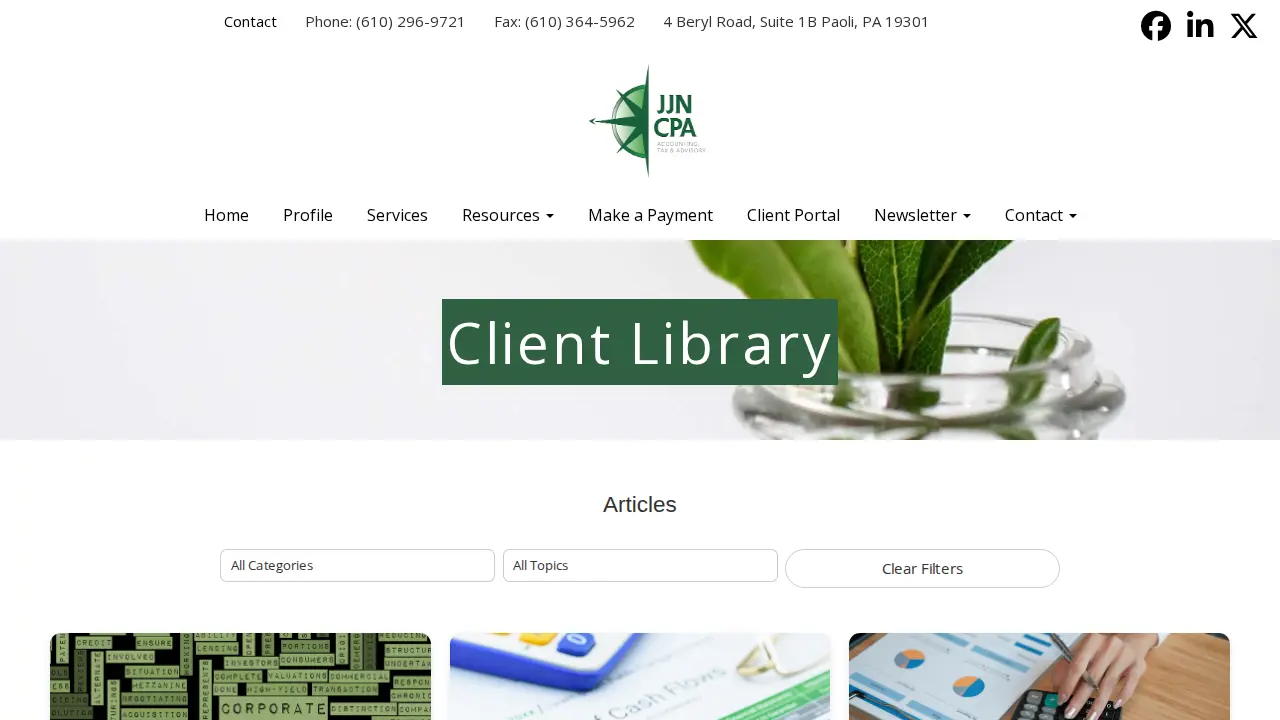 James J. Newhard CPA page