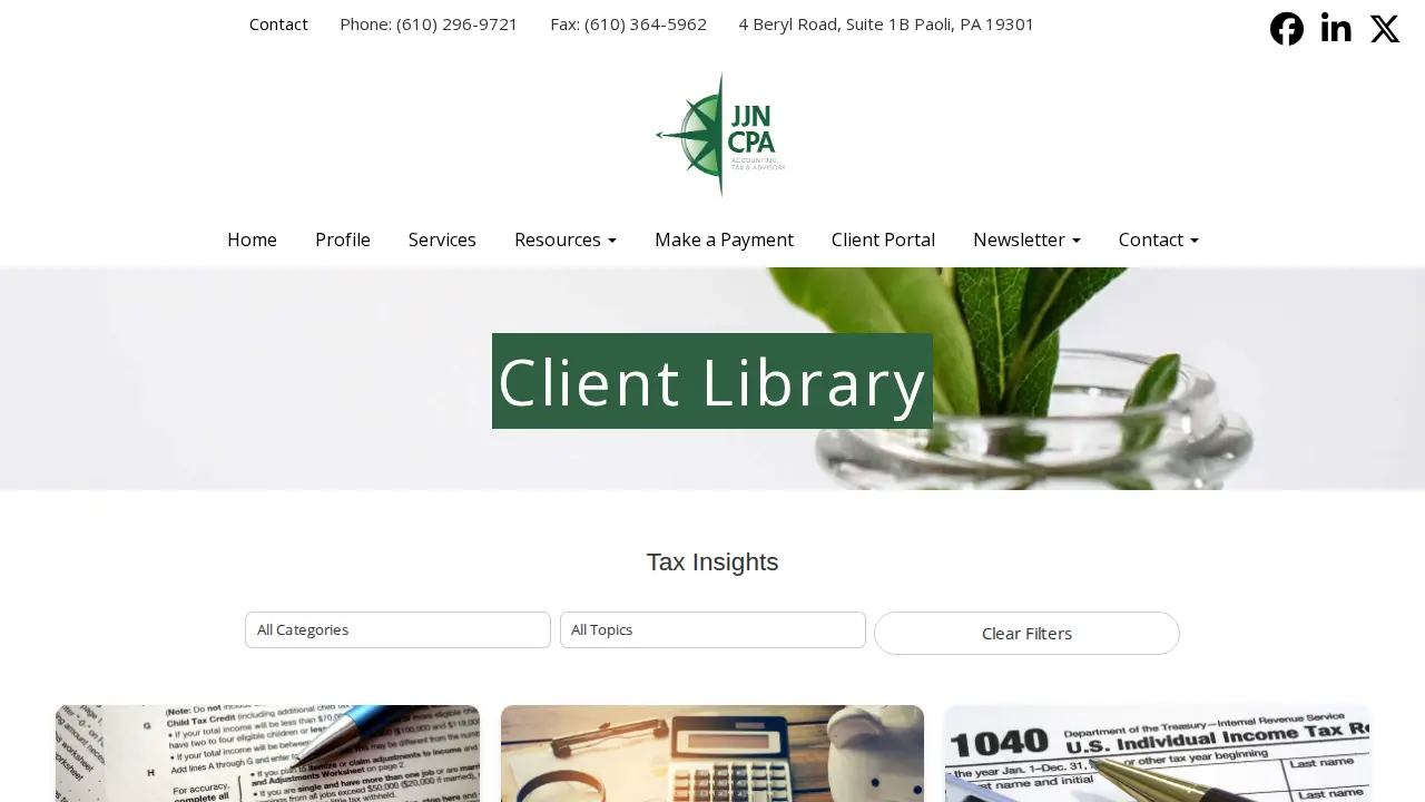 James J. Newhard CPA page