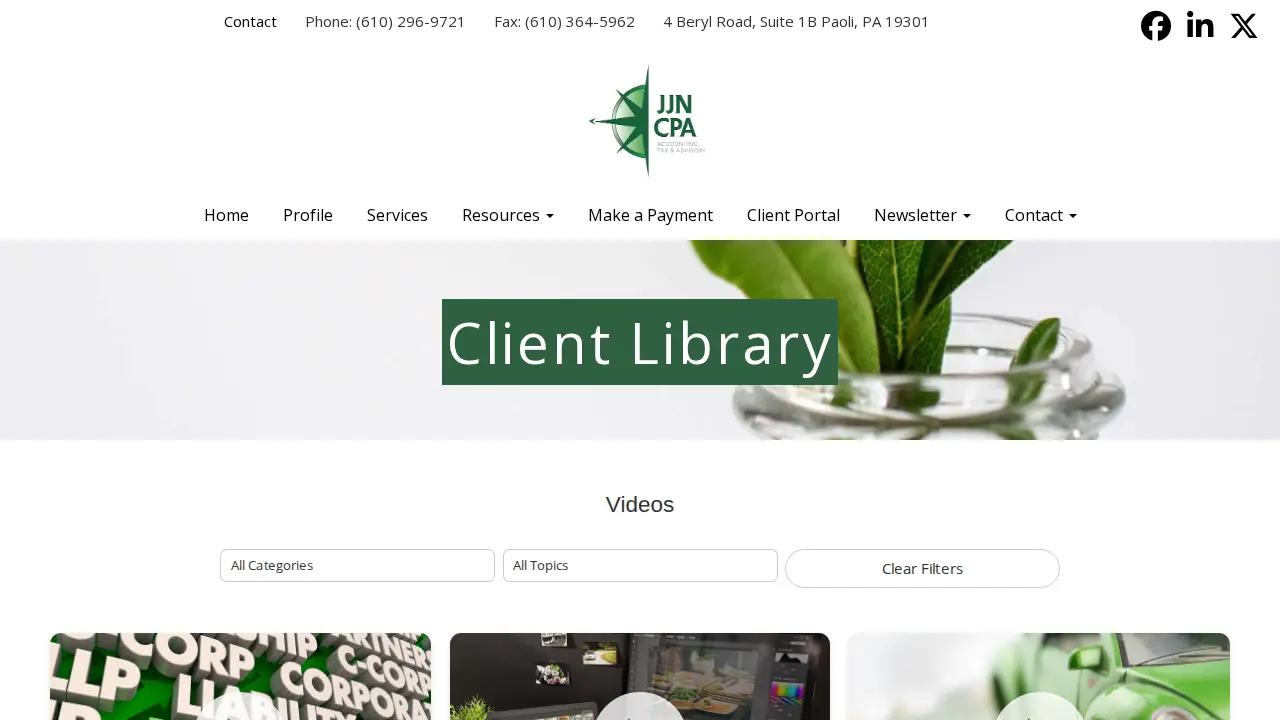 James J. Newhard CPA page
