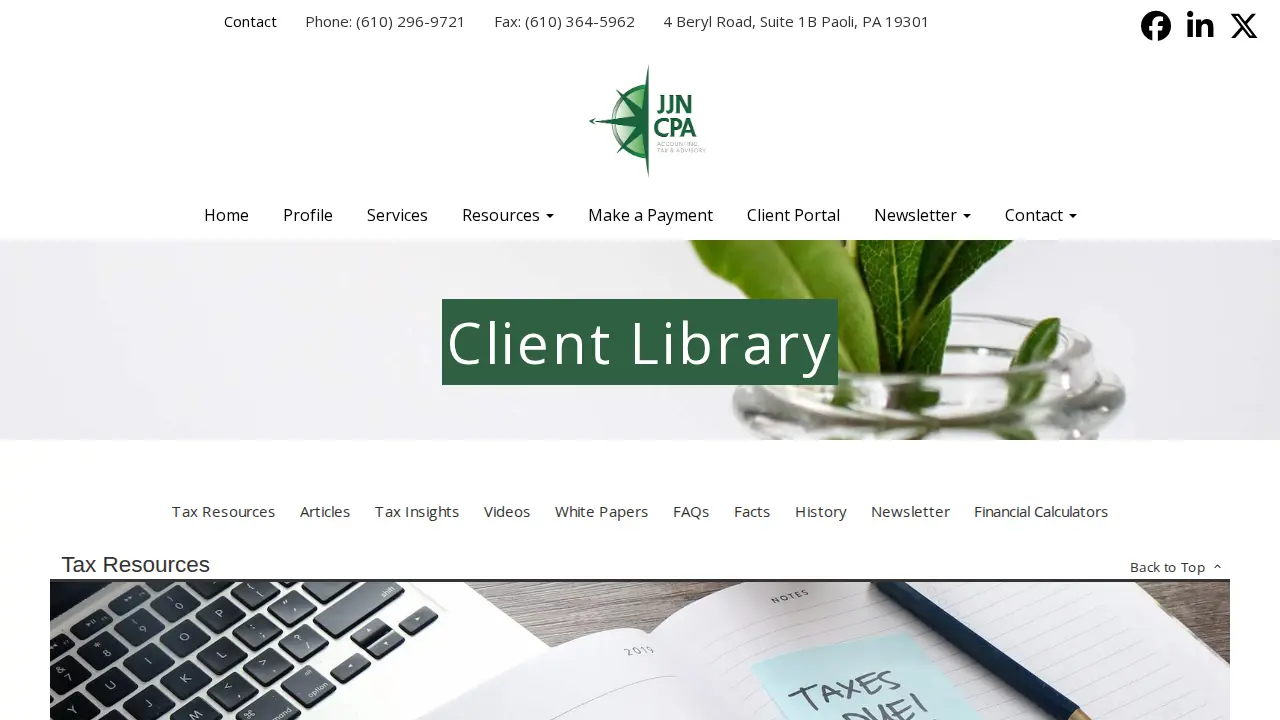 James J. Newhard CPA page