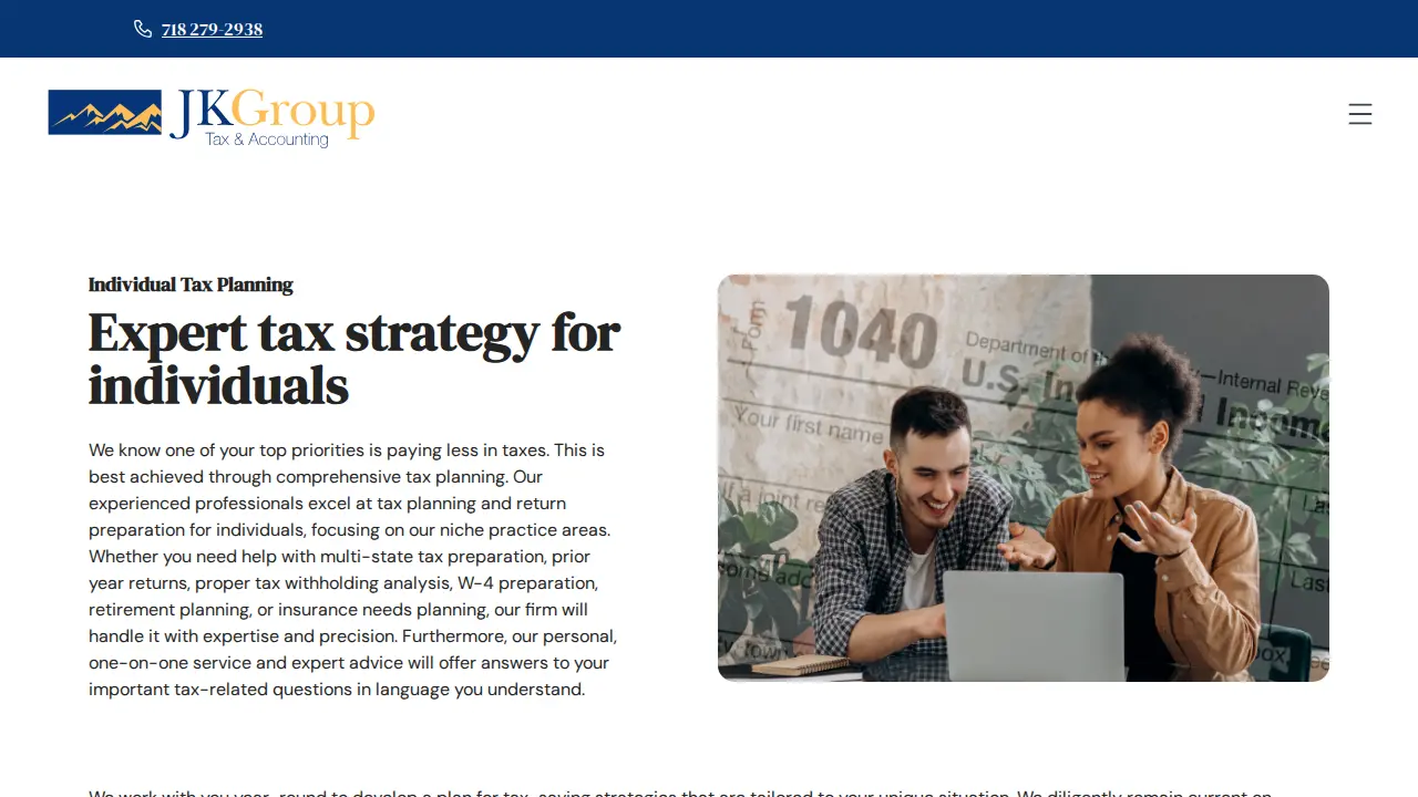JK Group Tax & Accounting Inc. page