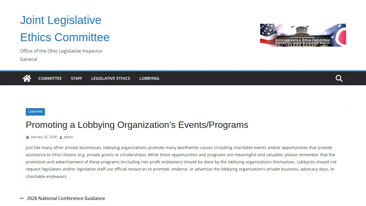 Legislative Inspector General page
