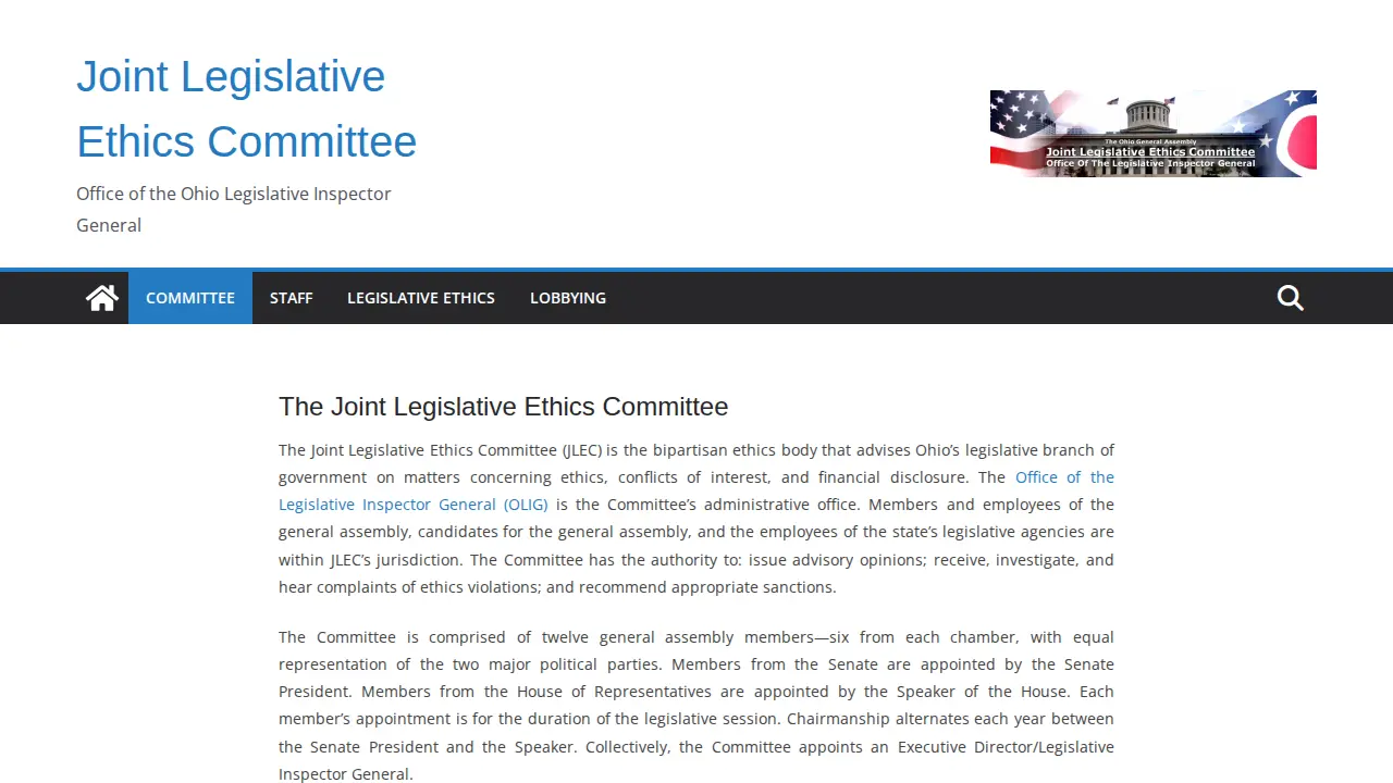 Legislative Inspector General page
