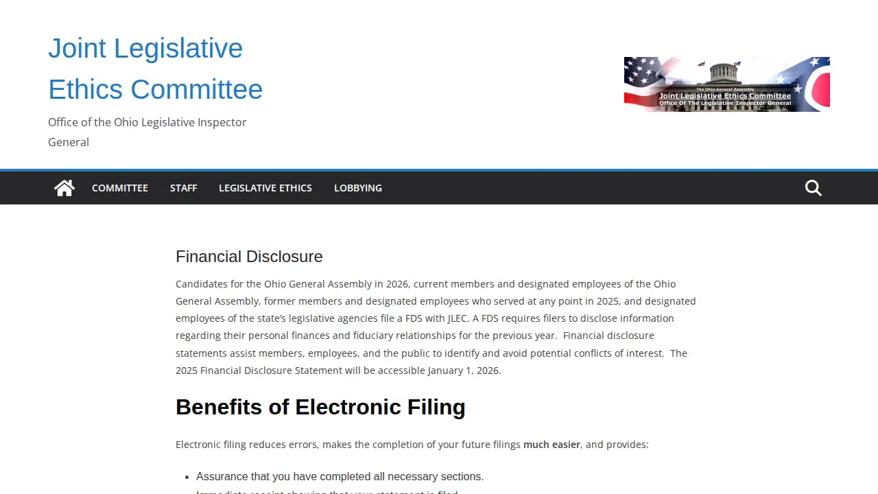 Legislative Inspector General page