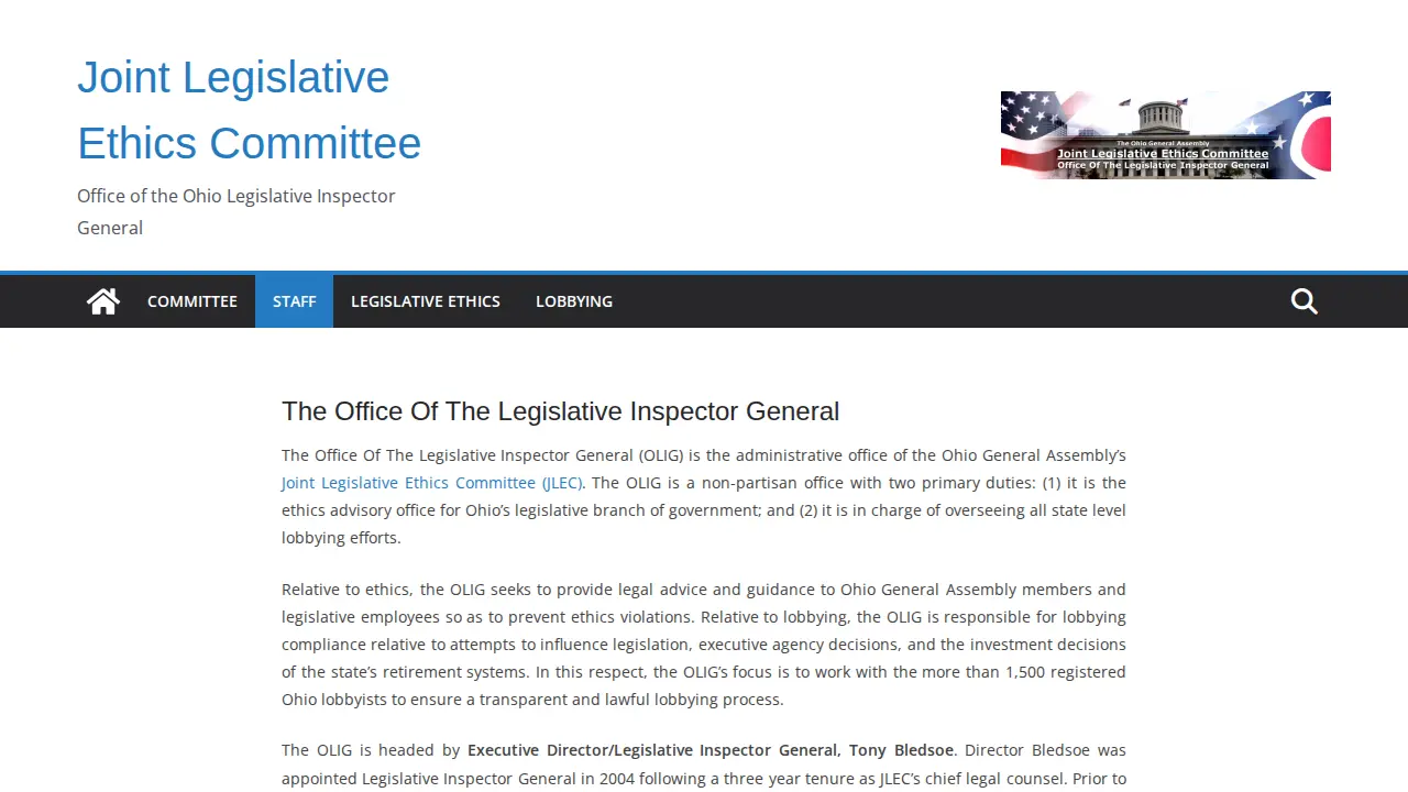 Legislative Inspector General page