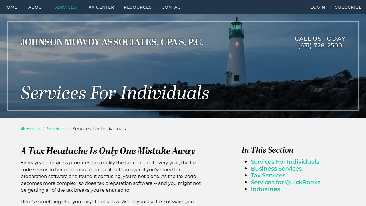 Johnson Mowdy Associates, CPA's, P.C. page