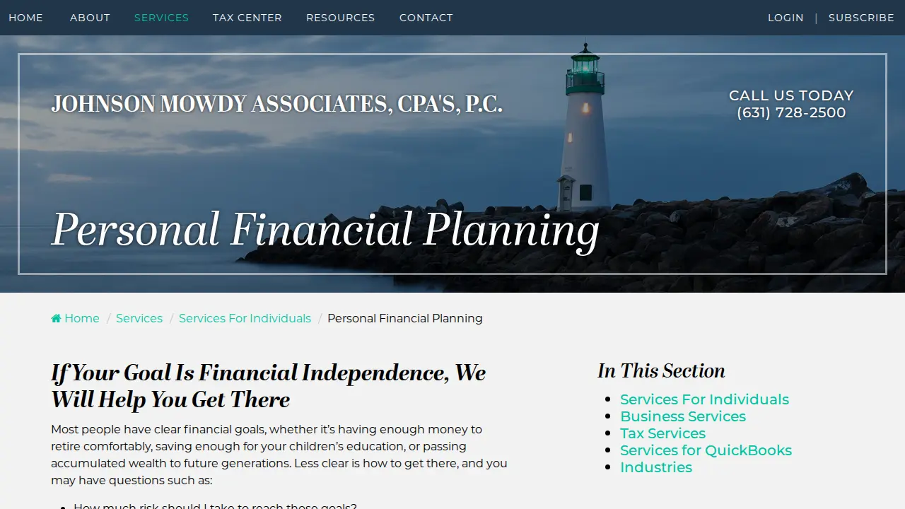 Johnson Mowdy Associates, CPA's, P.C. page