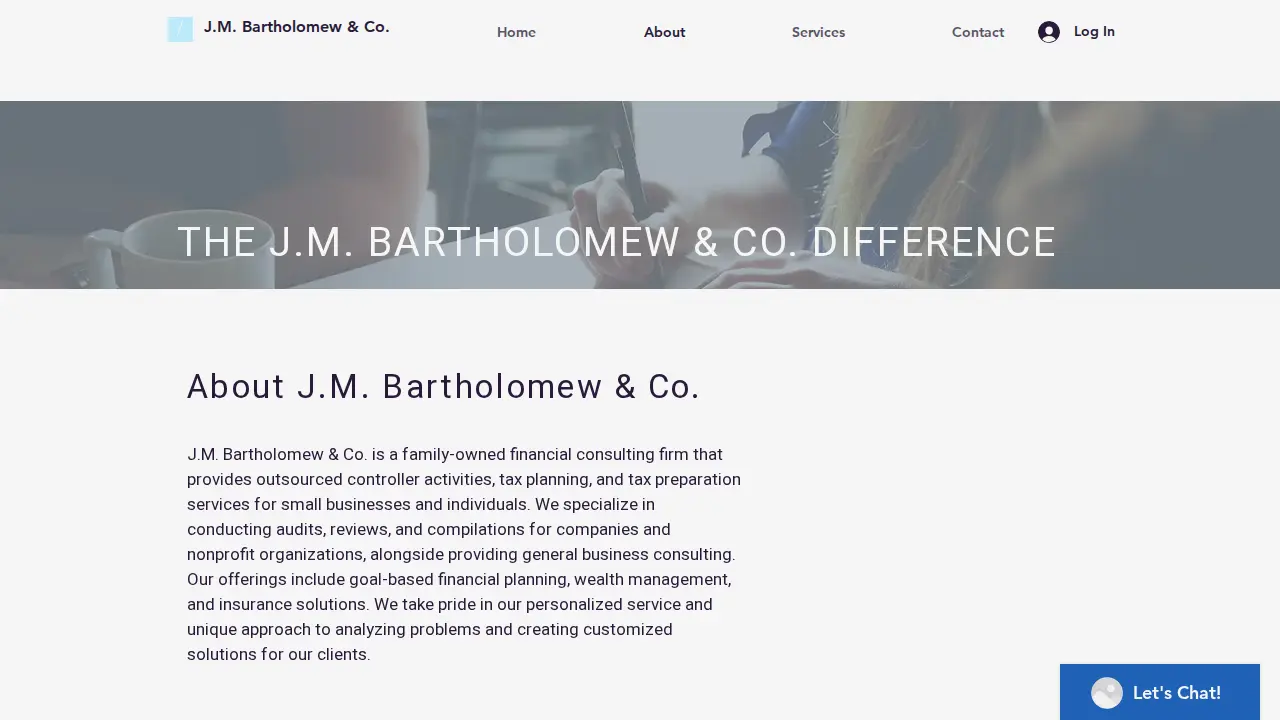 J.M. Bartholomew & Co. page