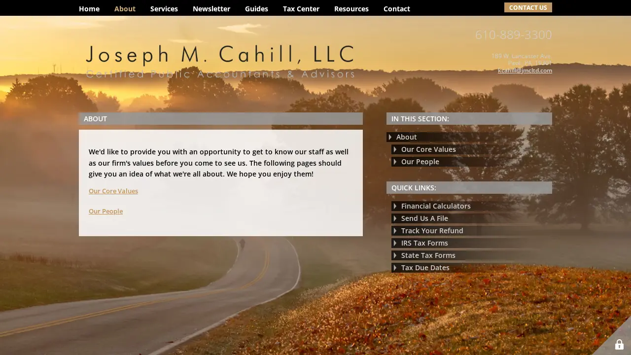 Joseph M Cahill Ltd page