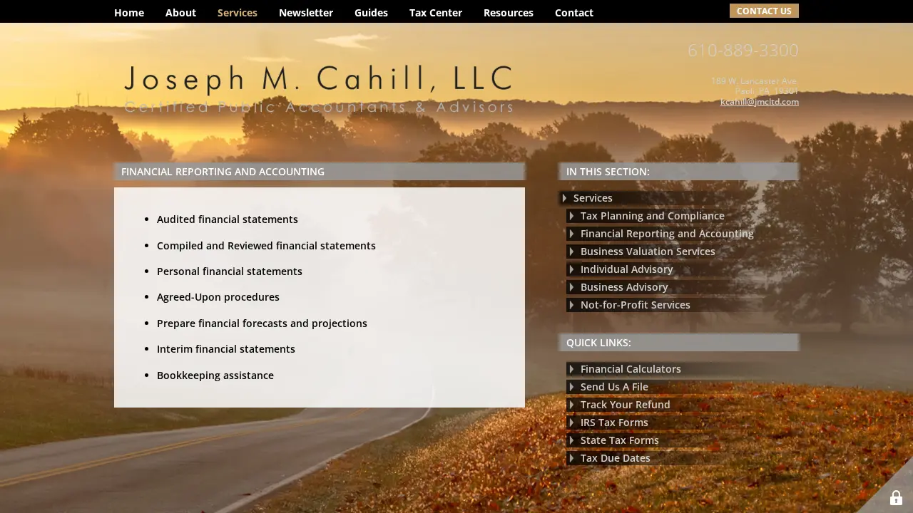 Joseph M Cahill Ltd page