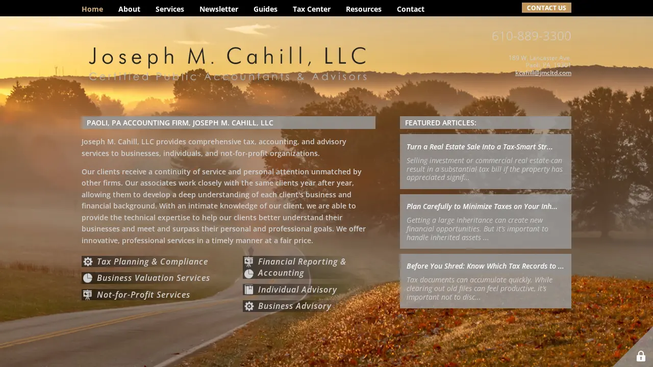 Joseph M Cahill Ltd page