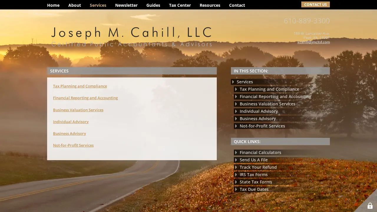 Joseph M Cahill Ltd page