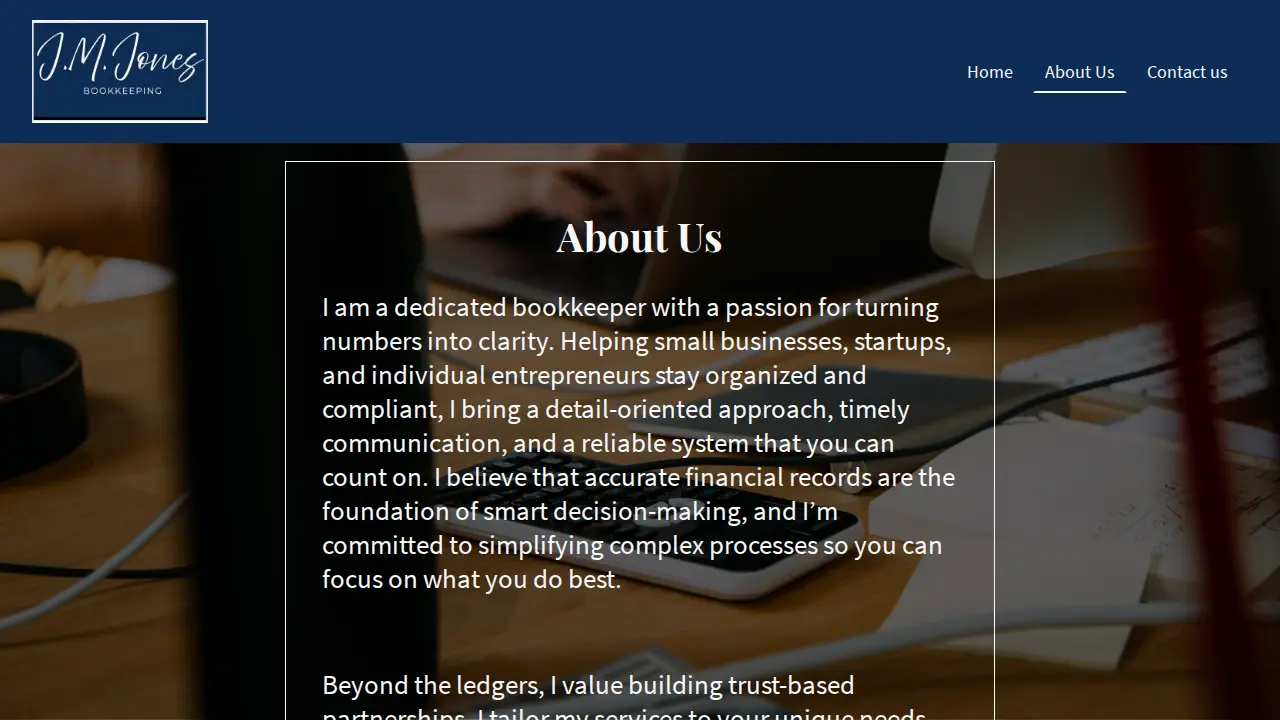 J.M. Jones Bookkeeping, LLC. page