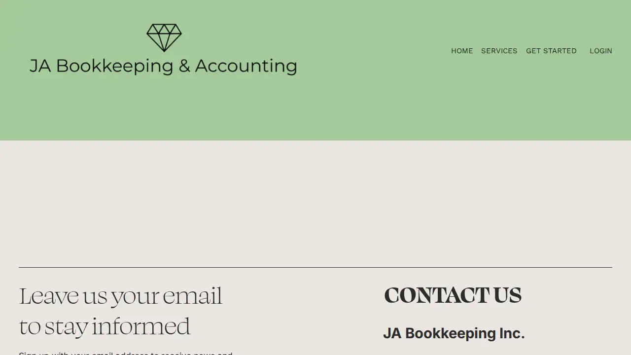 JA Bookkeeping Inc page