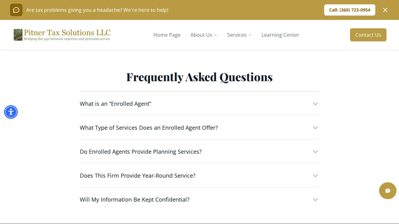 PITNER TAX SOLUTIONS LLC page