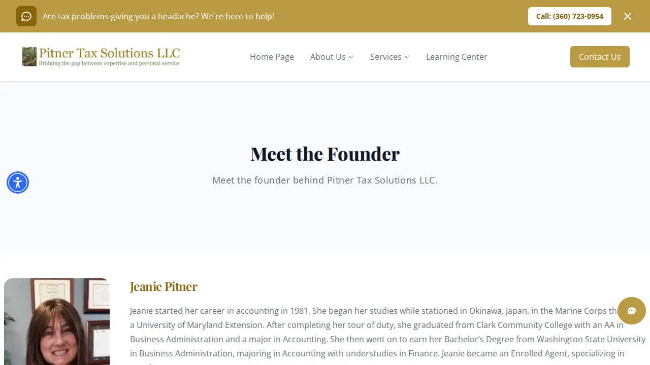 PITNER TAX SOLUTIONS LLC page