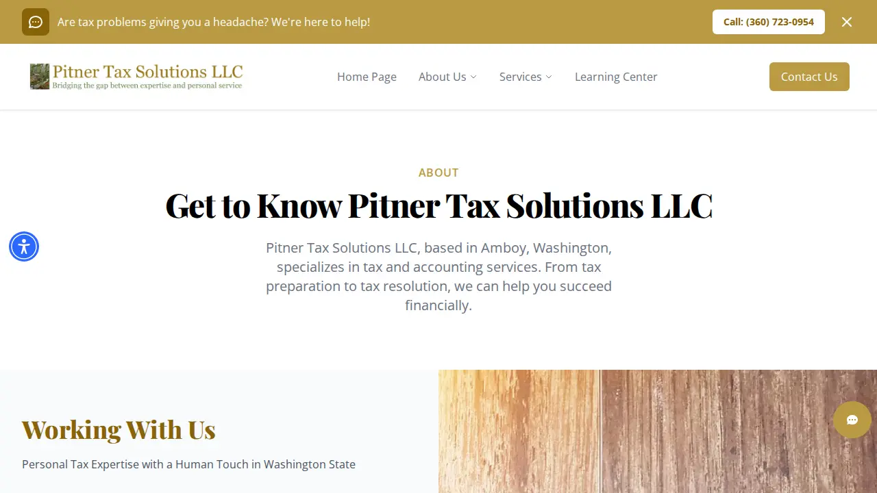 PITNER TAX SOLUTIONS LLC page