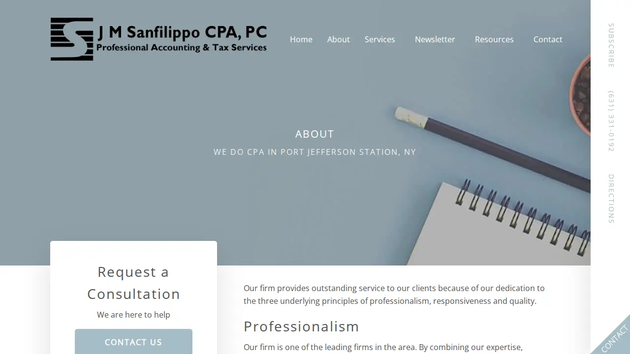 J M Sanfilippo CPA, PC page