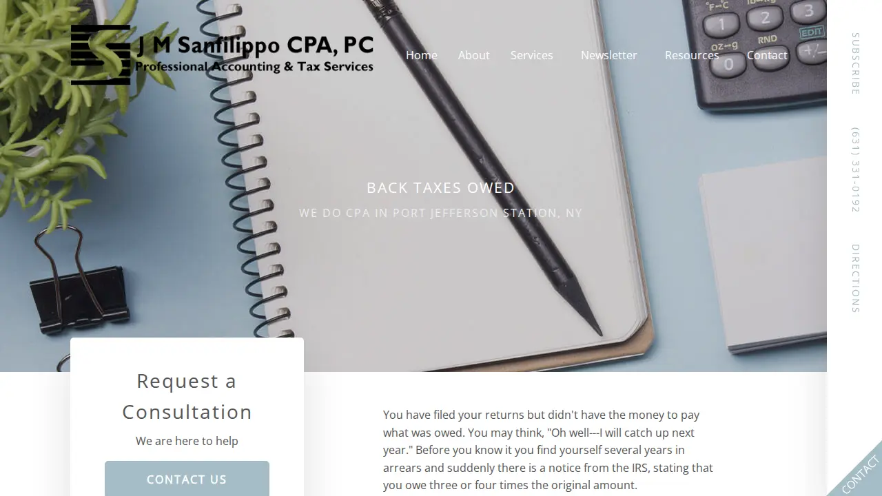 J M Sanfilippo CPA, PC page