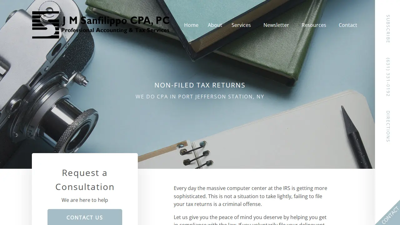J M Sanfilippo CPA, PC page