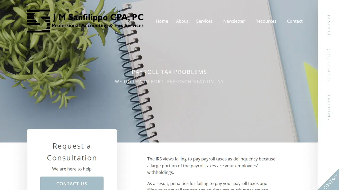 J M Sanfilippo CPA, PC page