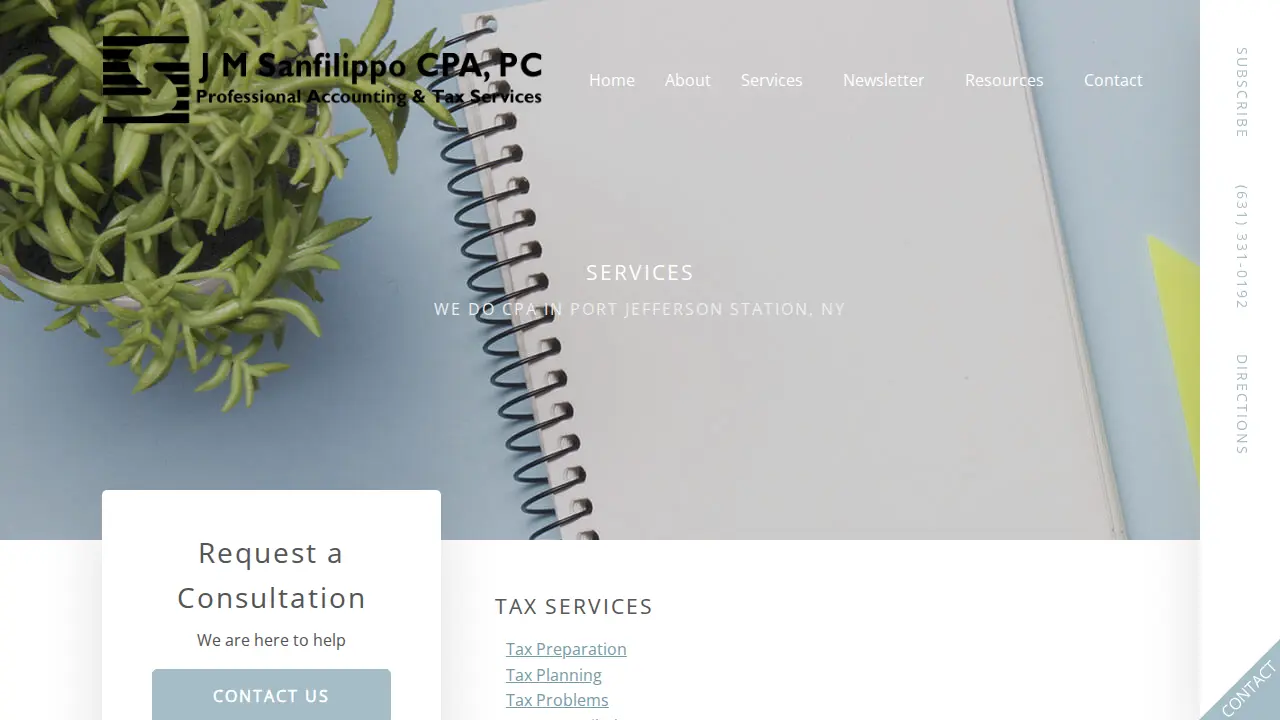 J M Sanfilippo CPA, PC page