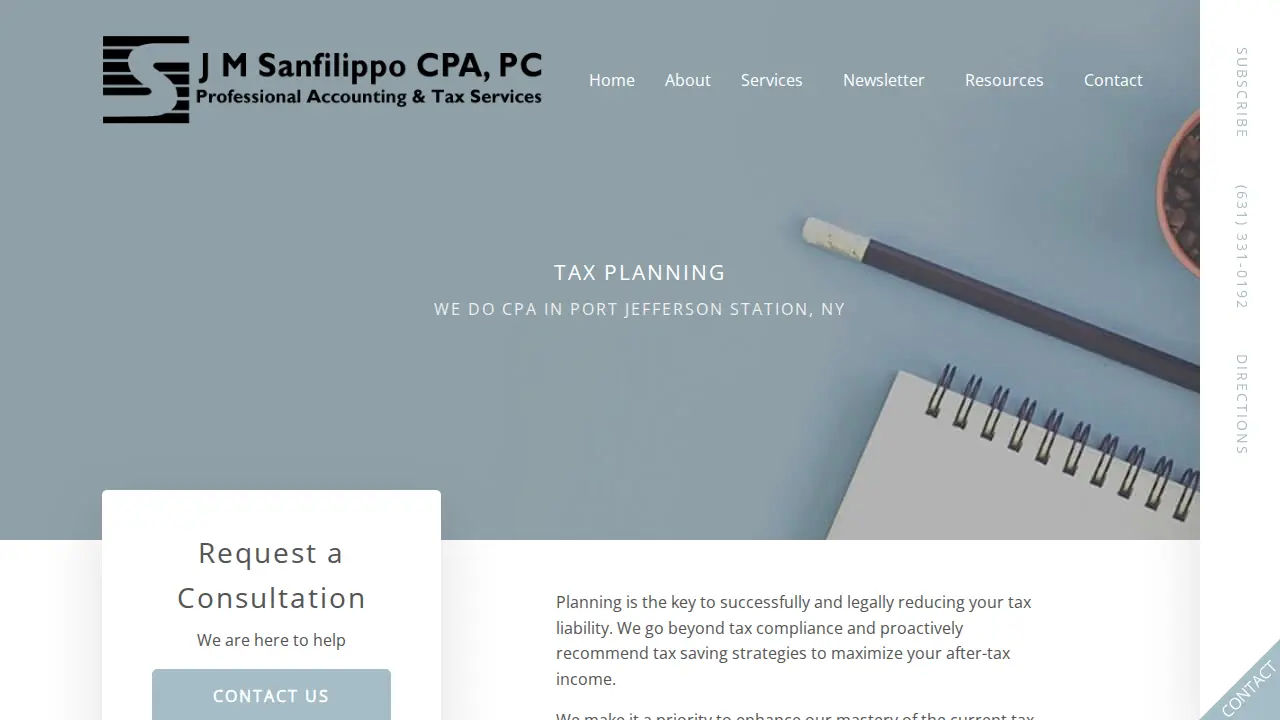 J M Sanfilippo CPA, PC page
