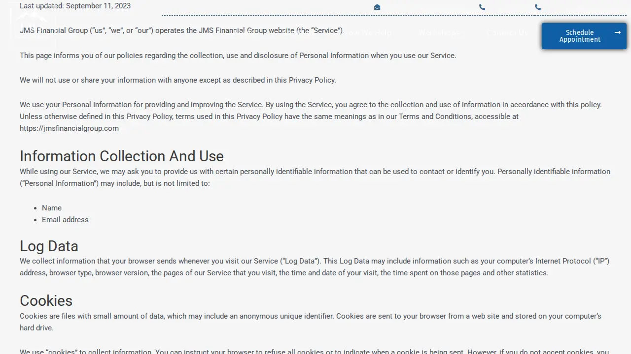 JMS Financial Group, LLC page