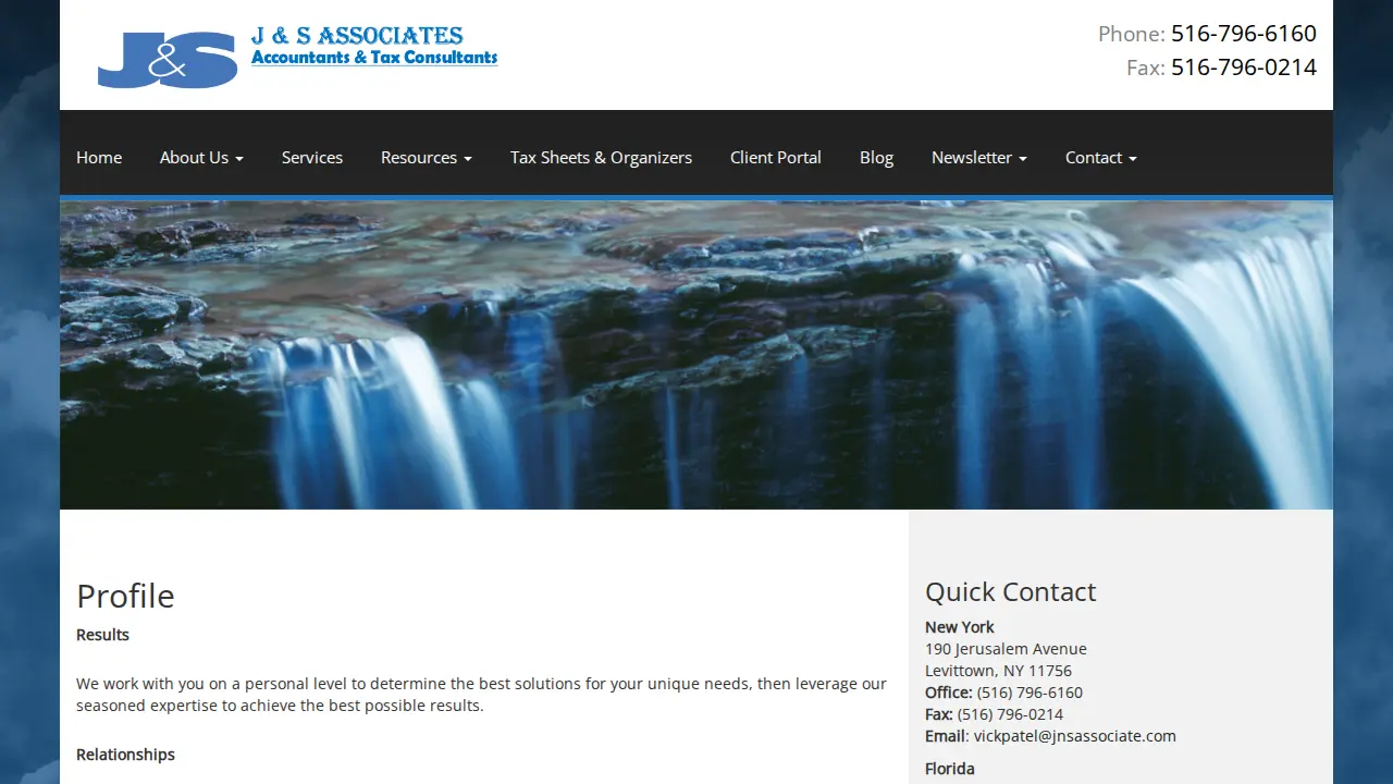 J & S Associates Inc page