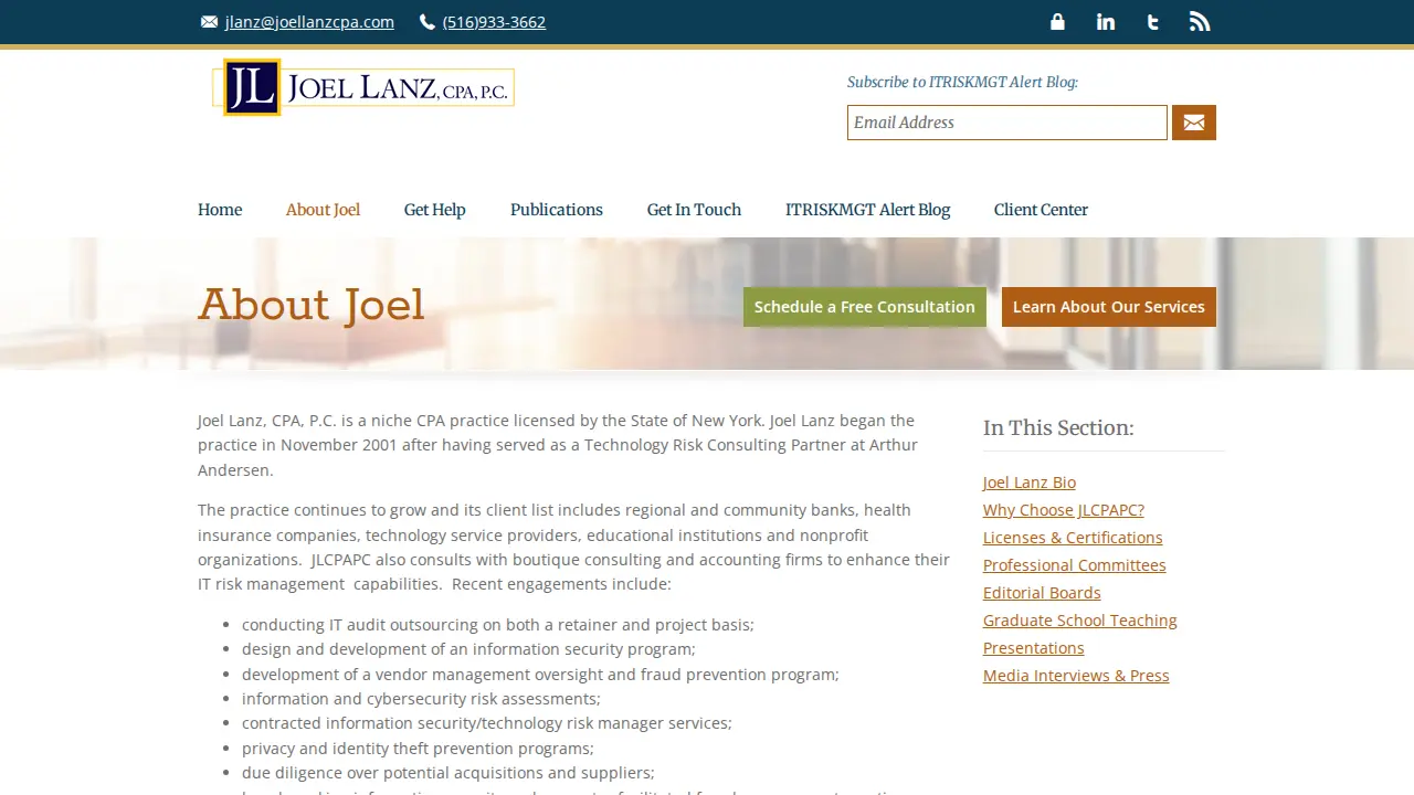 Joel Lanz PC page