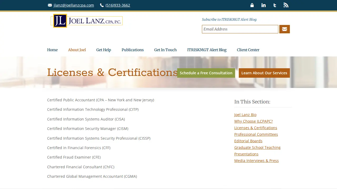 Joel Lanz PC page