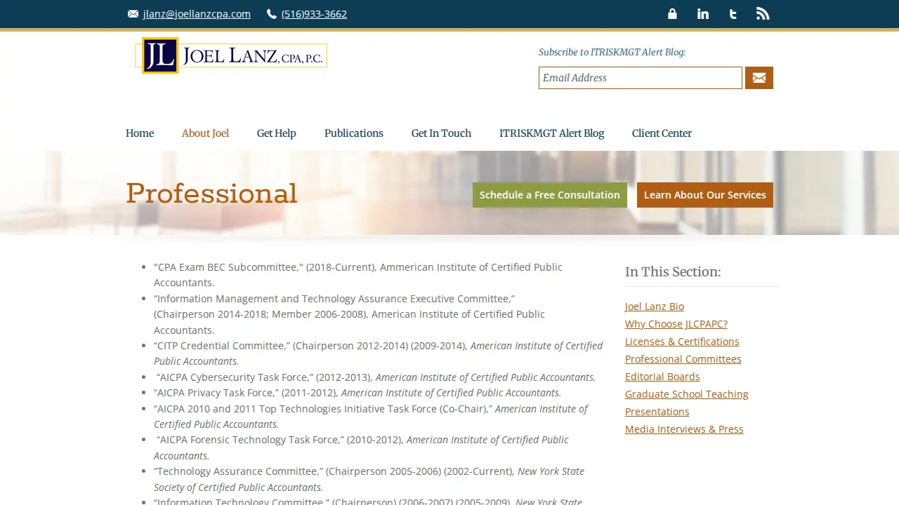 Joel Lanz PC page