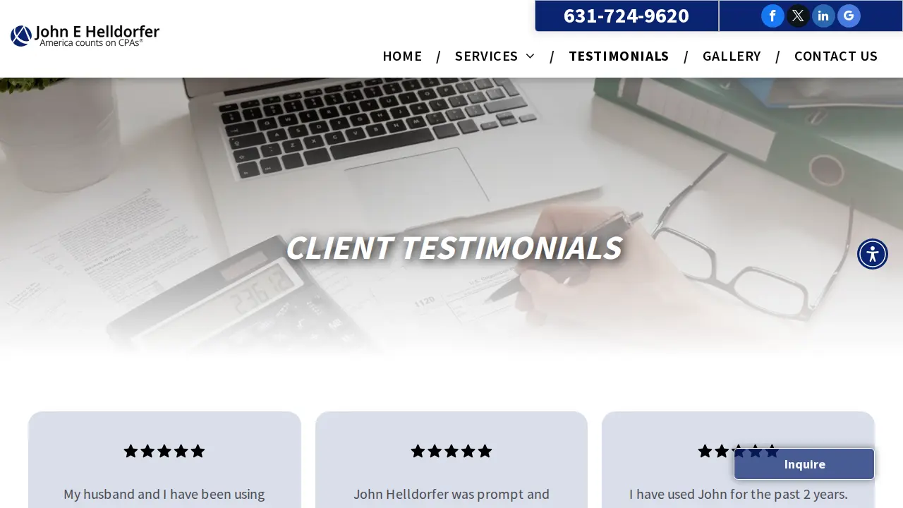 John E Helldorfer, CPA page