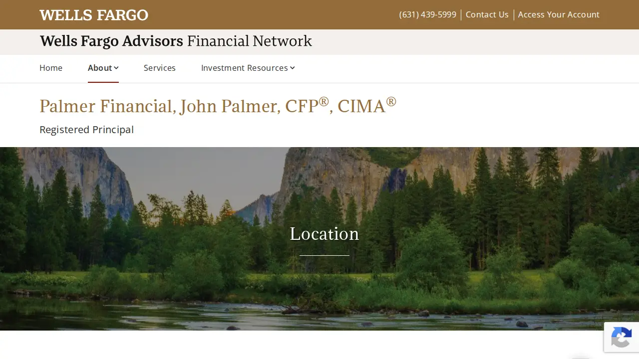 Palmer Financial page