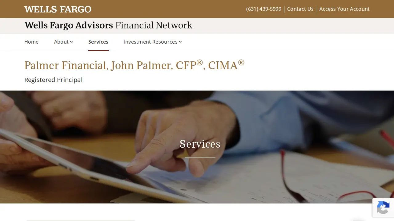 Palmer Financial page