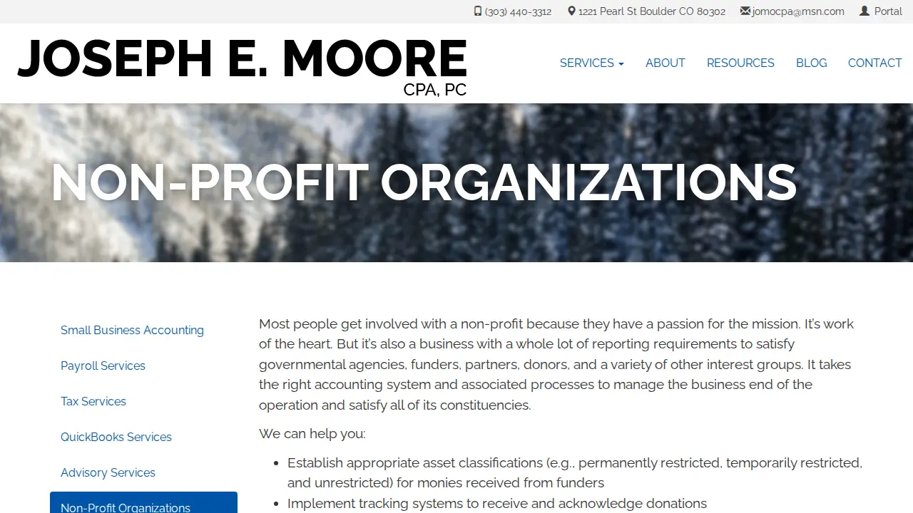 Joseph E Moore Cpa page