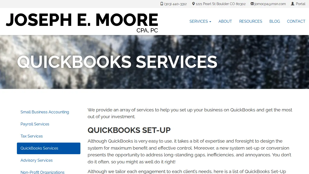 Joseph E Moore Cpa page