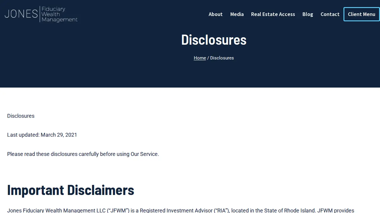 Jones Fiduciary Wealth Management | JFWM Real Estate Access Funds page